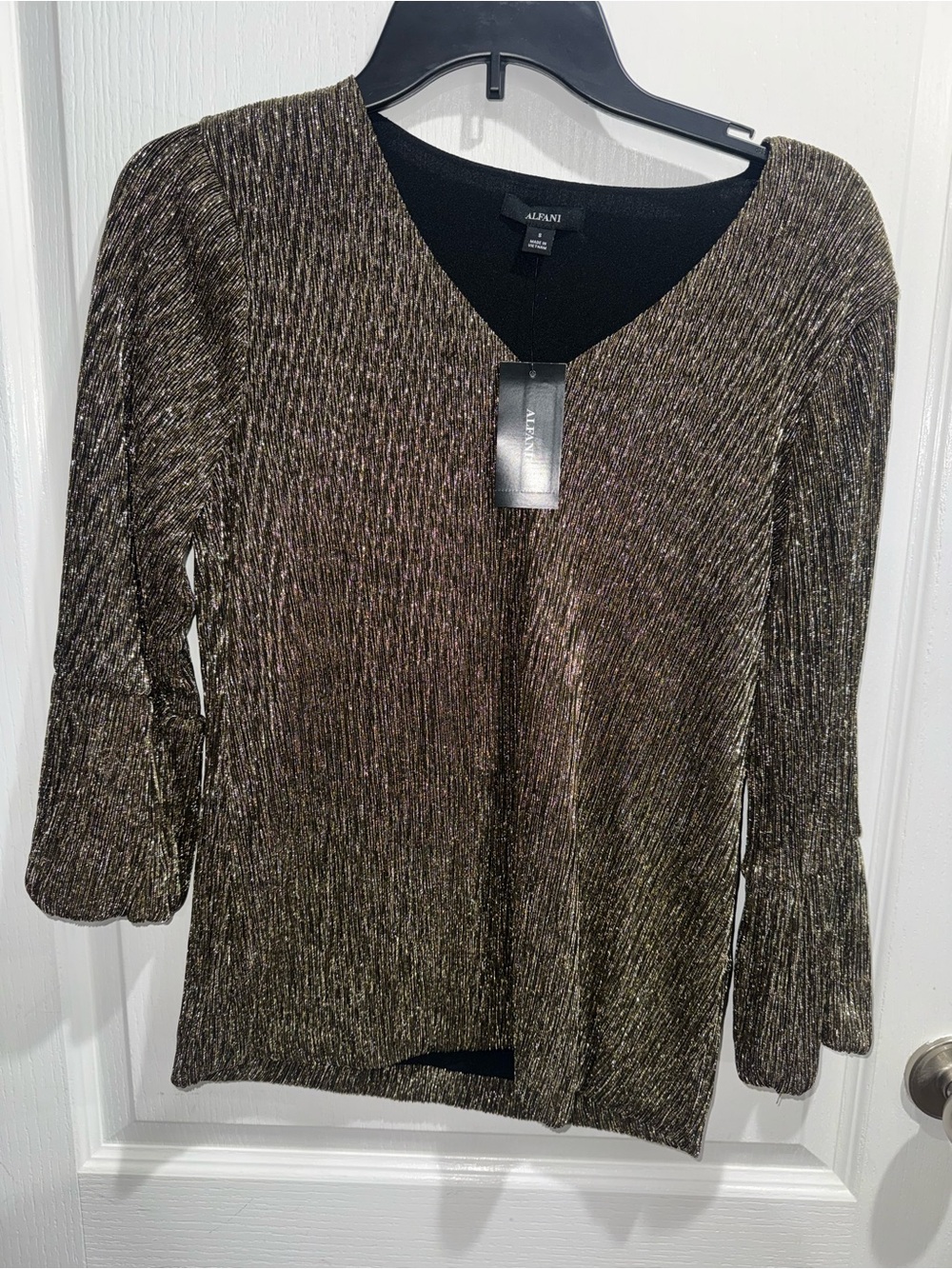 Alfani Women's Metallic V-Neck Sweater